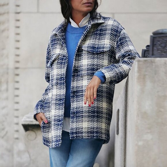 Outerknown Cloud Weave Jacket Birch Optic Plaid NWOT - Picture 1 of 10